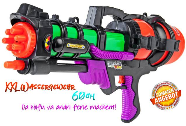 Wasserpistole 60cm Wassergewehr Spritzpistole Pumpgun XXL Sommer Spielzeug Gross & Klein Kinder Kids
