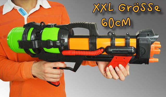 Wasserpistole Wassergewehr Wasser Gewehr MG Kinder Sommer Spass XL