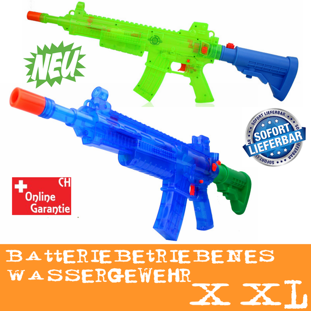 Wasserpistole Wassergewehr XXL Sommer Spielzeug Wasser Gewehr Pistole Sommerspielzeug MG Automatisch Elektrisch Batteriebetrieben