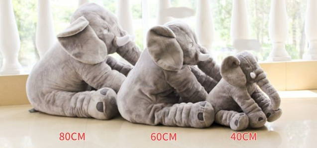 XXL Elefant Kuscheltier I 80cm Plüschtier Gross Geschenk für Baby Kinder Elefantenkissen