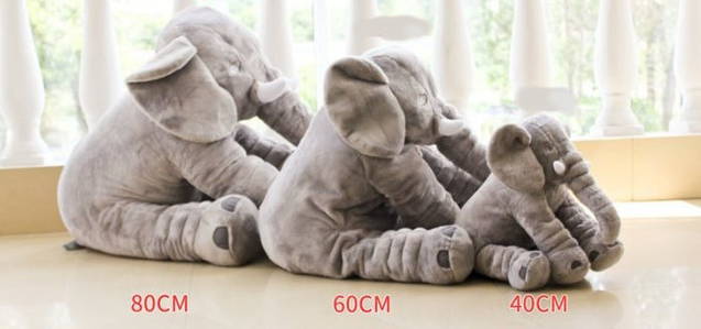 XXL Elefant Kuscheltier 80cm Plschtier Gross Geschenk fr Baby Kinder Elefantenkissen