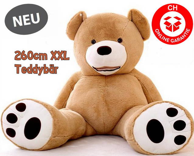 XXL Plüsch Teddybär Teddy Kuscheltier Riesenplüsch Riesenteddy Teddybär Plüsch Tedi Bär 260cm