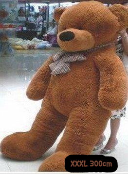 XXL XXXL Riesenteddybär Riesen Teddy Teddybär liegend sitzend 300cm Bär dunkelbraun Geschenk Weihnachten Kind Frau Freundin