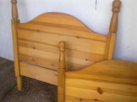 Bettstatt zu verkaufen - Massivholz, Kiefer, 202cm lang