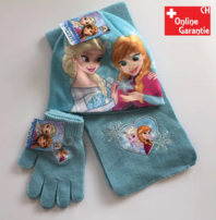 Disney Die Eiskönigin 3tlg. Kinder Mütze Beanie Schal Handschuhe Frozen Anna Elsa Accessoire