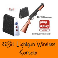 Drahtlose Wireless TV Gewehr Lightgun Video Konsole 32bit Familie Spass Zuhause