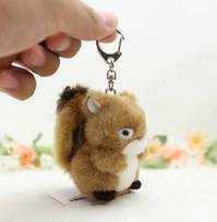 Eichhörnchen Plüsch Schlüssel Anhänger Schlüsselanhänger Geschenk Süss Handgemacht