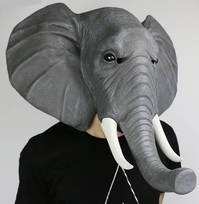 Elefant Kopf Elefanten Tiermaske Latex Vollmaske Kostüm Halloween Lustig Party Cosplay Fasnacht Fasching Masken Unisex Einheitsgrösse Schweiz Kauf