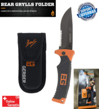 Gerber Bear Grylls Outdoor Messer Klappbar bekannt aus TV DMAX Schweiz Teilwellenschliff Rostfeier Stahl