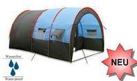 Grosses Tunnel Zelt Partyzelt Hauszelt Camping Openair Tunnelzelt Blau für ca. 5-8 Personen Schlafabteil
