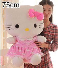 Hello Kitty XXL Plüsch Figur 75cm Plüschtier Geschenk Mädchen Spielzeug Gross Hallo Kitty HK