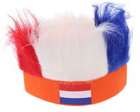 Holland Niederlande Netherland Fan Kappe Mütze Lustig Fun Strubbelhaar Fussball EM WM Party Flagge