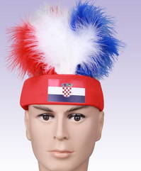 Kroatien Croatia Fan Stirnkappe Kappe Mütze Haare Flagge Fussball WM EM Support