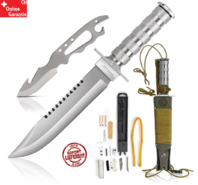Maxam 12 tlg. Survival Messer Set Überleben Knife Überlebensmesserset Kompass Outdoor Camping Jagd Neu
