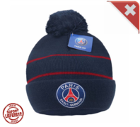 Paris St. Germain Mütze Bommel PSG Beanie Fan Mütze Fussball Fanartikel Frankreich Accessoire Kleidung Zubehör kältere Tage