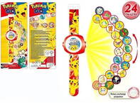 Projektoruhr mit 24 Figuren Pokémon GO elektronische Armbanduhr für Kinder Projektion Spielzeug Pikachu Kinderuhr Geschenk Kind Geburtstag Weihnachten Event