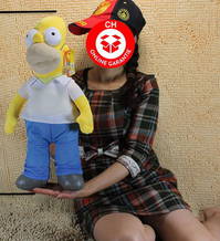 Simpsons Plüsch Figur Stofftier Homer Simpson TV Serie ca. 55cm Geschenk Fan