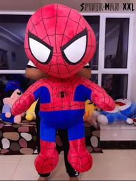 Spiderman 100cm Plüschtier Kuscheltier Stofftier Geschenk Plüsch Spider-Man XXL 100cm Avengers Spinne Zuhause Superheld Held Geschenk Kind Junge Knabe