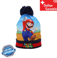 Super Mario Bros. Bommelmtze Fan Beanie Kappe Bommel Mtze Kinder Fanartikel