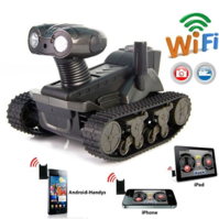 WLAN WiFi Rovospy i-Spy Auto mit Kamera und App Panzer für iPhone iPad iPod Android Smartphone Tablet Überwachungskamera Mars Rover Gadget Kindergeschenk