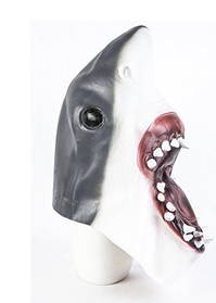 Weisser Hai Haimaske Tiermaske Horror Jaws Shark Fasnacht Halloween