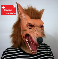 Werwolf Maske Wolf Fasnacht Halloween Horror Tiermaske Latex Kunsthaar